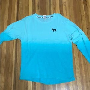 PINK Blue Ombré Long Sleeve